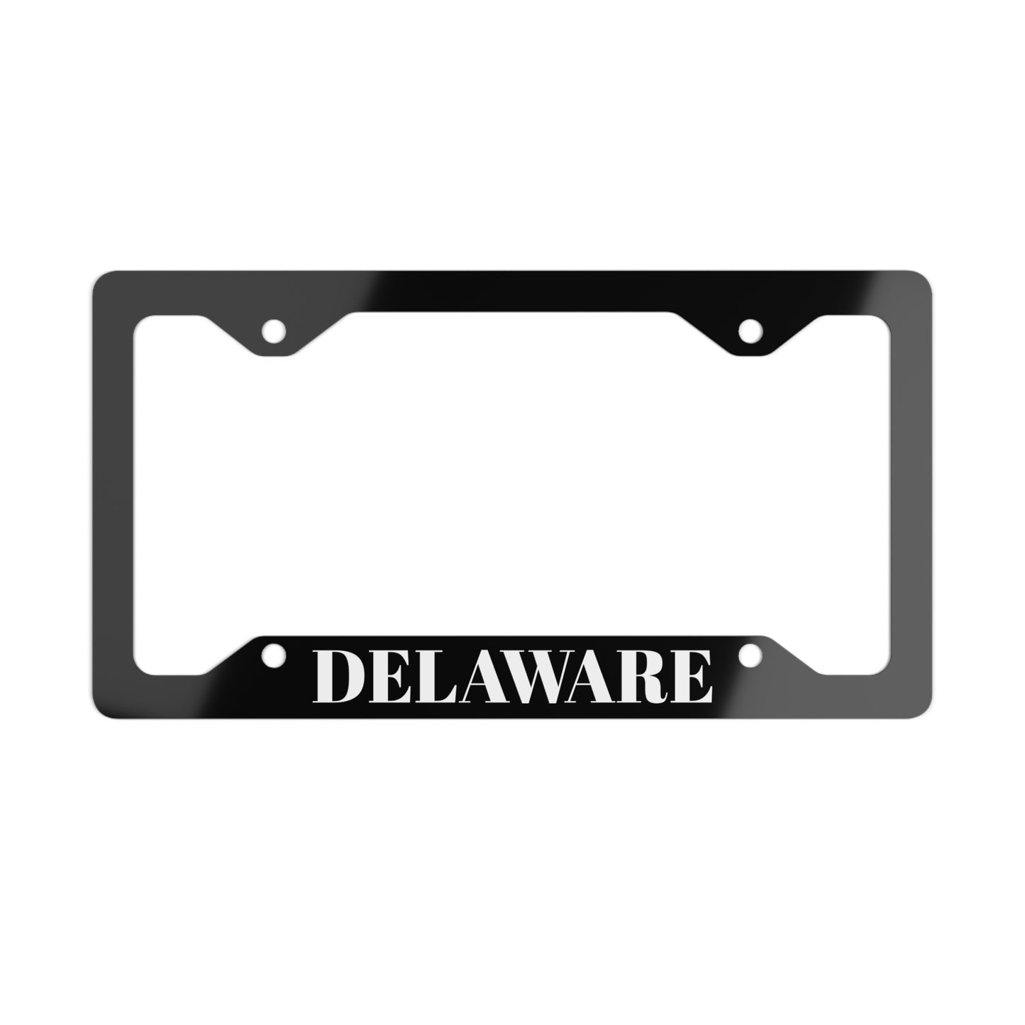 Delaware Metal License Plate Frame – Stainless Steel Car Tag Holder