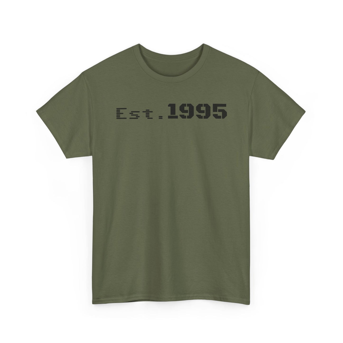 Unisex Heavy Cotton Tee - Est. 1995, Vintage Birthday Gift, Customizable Tee, Retro Unisex Shirt, Casual Everyday Wear
