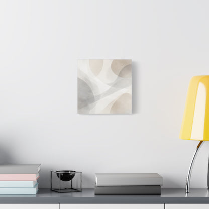 Neutral Abstract Organic Shapes Matte Canvas