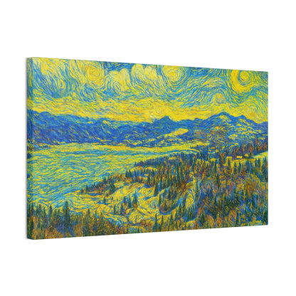 Vibrant Canvas Art, Framed Wall Decor, Modern Home Decor, Landscape Painting, Gift for Art Lovers, Art for Living Room
