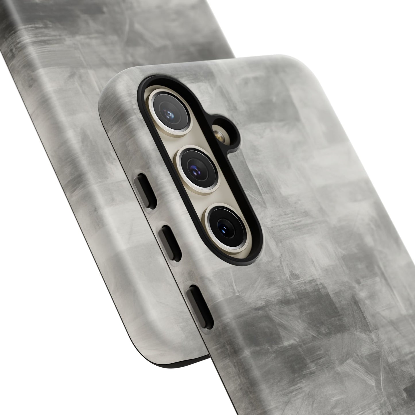 Abstract gray grid phone case for iPhone, tough protective cover by Printify with modern geometric design.