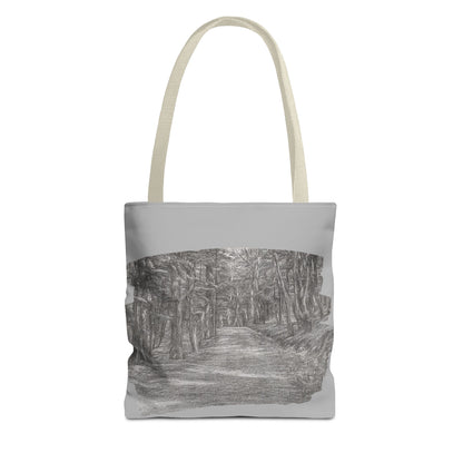 Scenic Path Tote Bag, Reversible Tote, Eco-Friendly Shopper, Outdoor Adventure Bag, Gift for Nature Lovers, Stylish Carryall - TRV