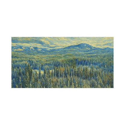 Scenic Landscape Canvas Print, Rustic Home Decor, Wall Art for Nature Lovers, Gift for Art Enthusiasts, Serene Forest Artwork - TRV