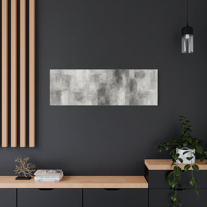 Abstract grey brushstroke canvas wall art by Printify, modern neutral matte stretched canvas for contemporary home décor.