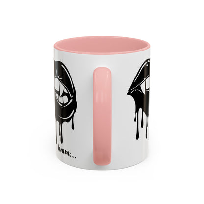 Dripping Lip Coffee Mug – "hmm..." Accent Ceramic Mug (11/15oz)