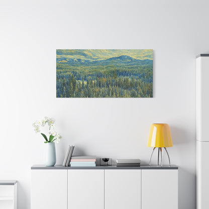 Scenic Landscape Canvas Print, Rustic Home Decor, Wall Art for Nature Lovers, Gift for Art Enthusiasts, Serene Forest Artwork - TRV