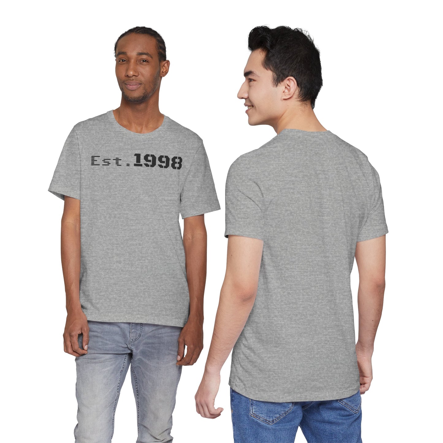 Est. 1998 Unisex Short Sleeve Tee, Vintage Style T-Shirt, Birthday Gift, Casual Wear, Retro Fashion, Unisex Apparel
