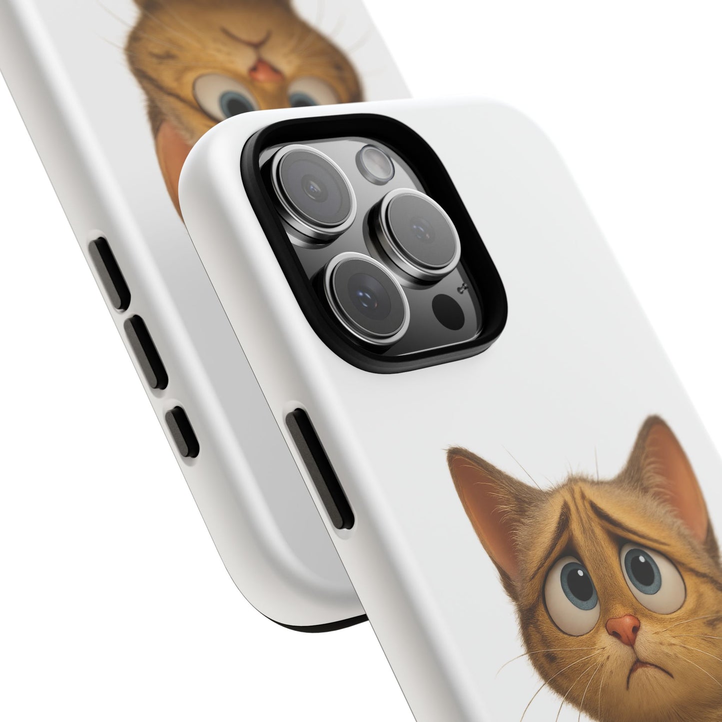 Cute Cat Phone Case, Funny Kitty Case, Animal Lover Gift, Cat Lover Accessory, Unique Cat Design Case, Pet Mom Gift - TRV
