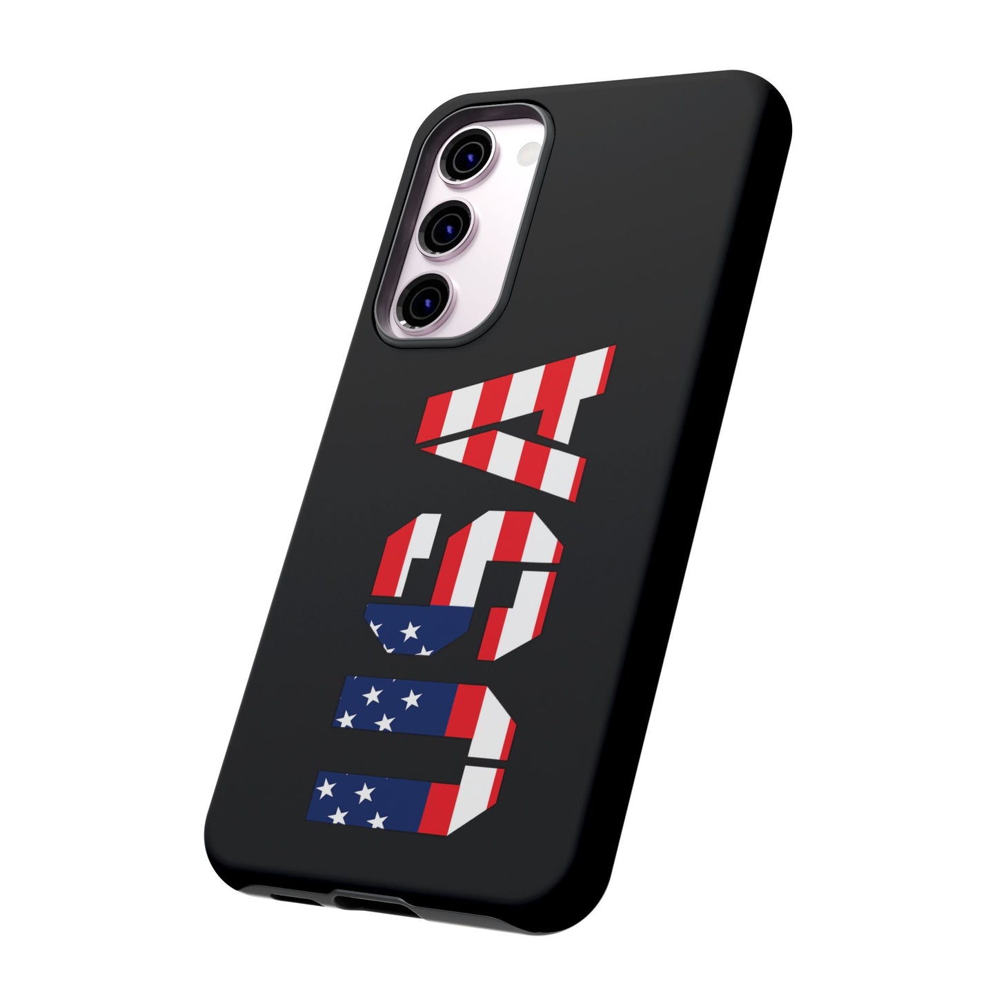 USA Phone Case with American flag design, durable Printify tough case for smartphones featuring patriotic patriotic imagery.