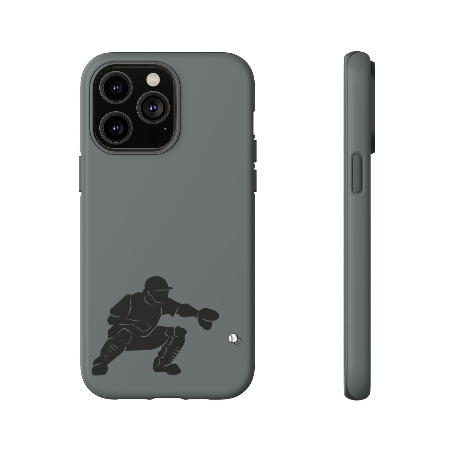 Baseball Catcher Phone Case, Sports Phone Accessory, Tough Cases, Gift for Athletes, Sports Fan Merchandise, Unique Design - TRV