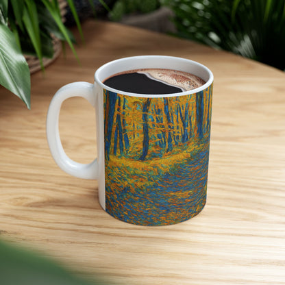 Ceramic Mug - Autumn Forest, Cozy Drinks, Hot Beverages, Nature Lovers Gift, Fall Decor - TRV