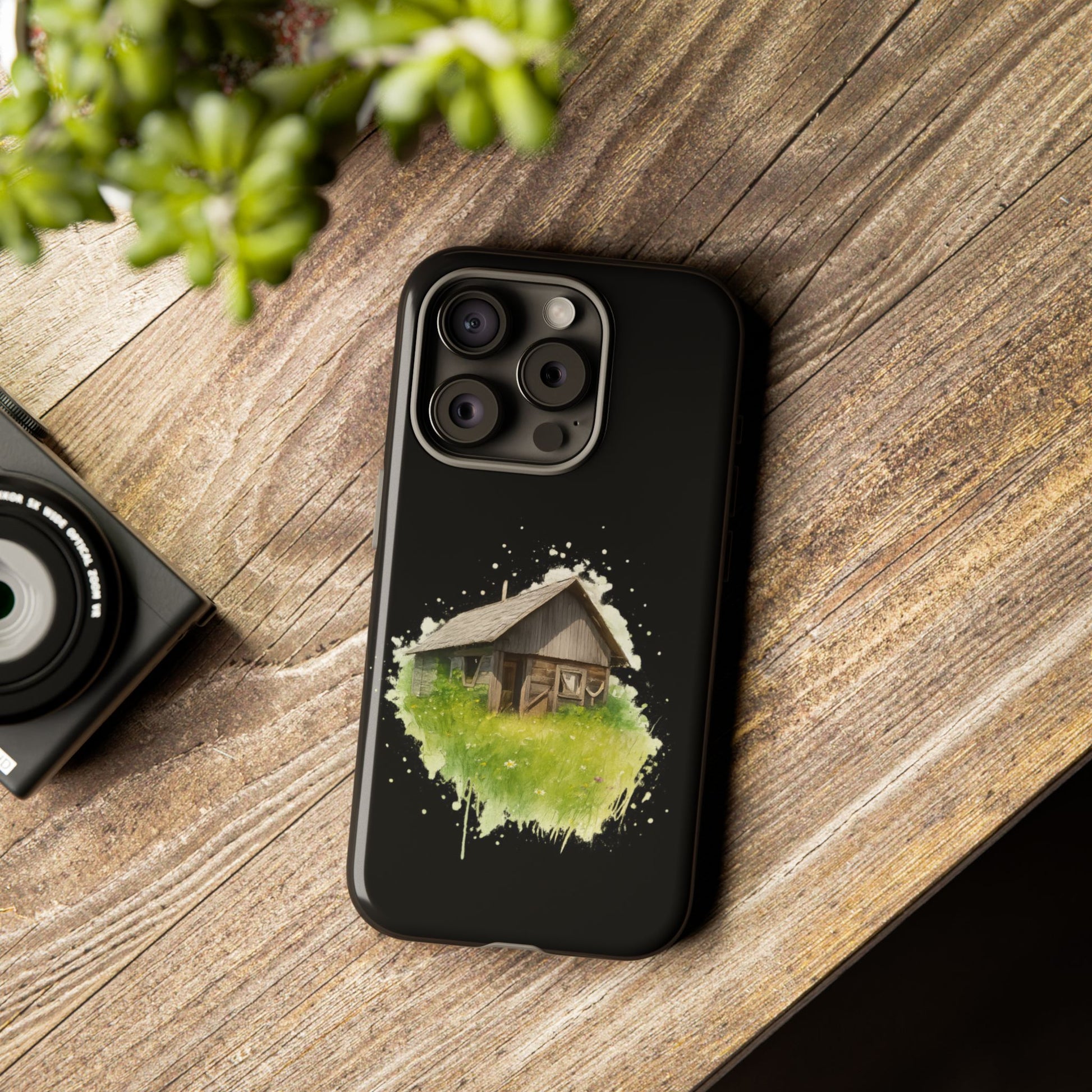 Rustic Farmhouse Phone Case, Cute Cottage Design, Tough Cases for Nature Lovers, Eco-Friendly Gift, Customizable Tech Accessories - TRV