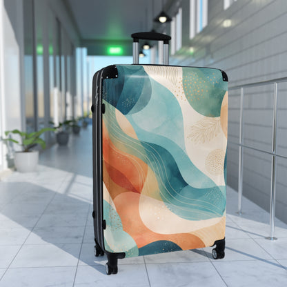 Autumn Mist Forest Suitcase — Scenic Fall Travel Luggage