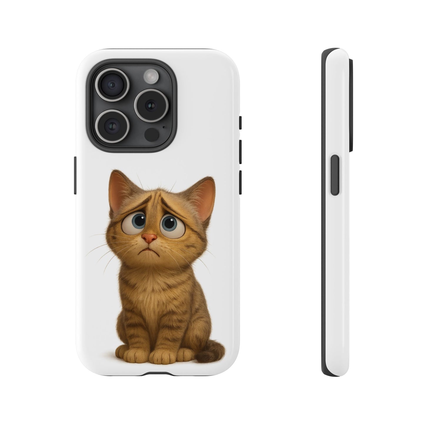 Cute Cat Phone Case, Funny Kitty Case, Animal Lover Gift, Cat Lover Accessory, Unique Cat Design Case, Pet Mom Gift - TRV