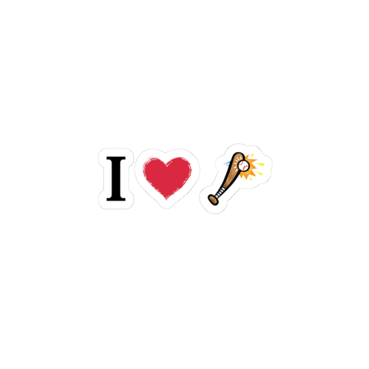 I Love Pencil Kiss-Cut Stickers, Cute Laptop Decals, School Supplies, Teacher Gifts, Office Decor, Fun Craft Projects - product image