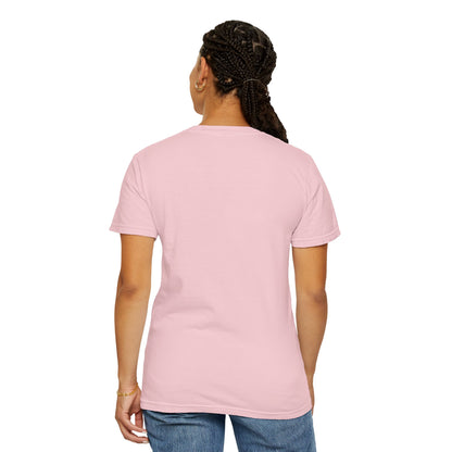 Printify baseball batter heart T-shirt featuring a graphic of a batter swinging at a heart-shaped ball, casual and sporty design.