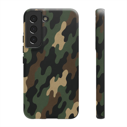 Camouflage tough phone case by Printify with rugged camo design, protective and durable for smartphones.