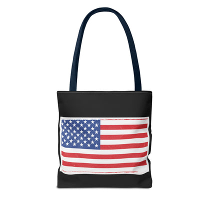 Patriotic Tote Bag, American Flag Carryall, Beach Bag, Reusable Shopping Tote, Independence Day Gift - TRV