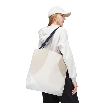Neutral Abstract Geometric Tote Bag | Minimal Beige Shapes