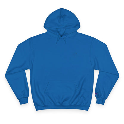Minimalist Champion Hoodie with Hand Gesture Design