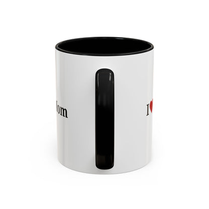 I Love Mom Accent Coffee Mug - Perfect Gift for Mother's Day & Special Occasions - TRV