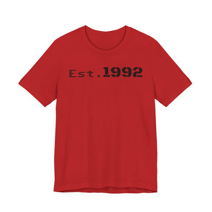 Est. 1992 Short Sleeve Tee - Retro Unisex T-Shirt, Birthday Gift, Vintage Style Shirt, Casual Wear, Trendy Outfit