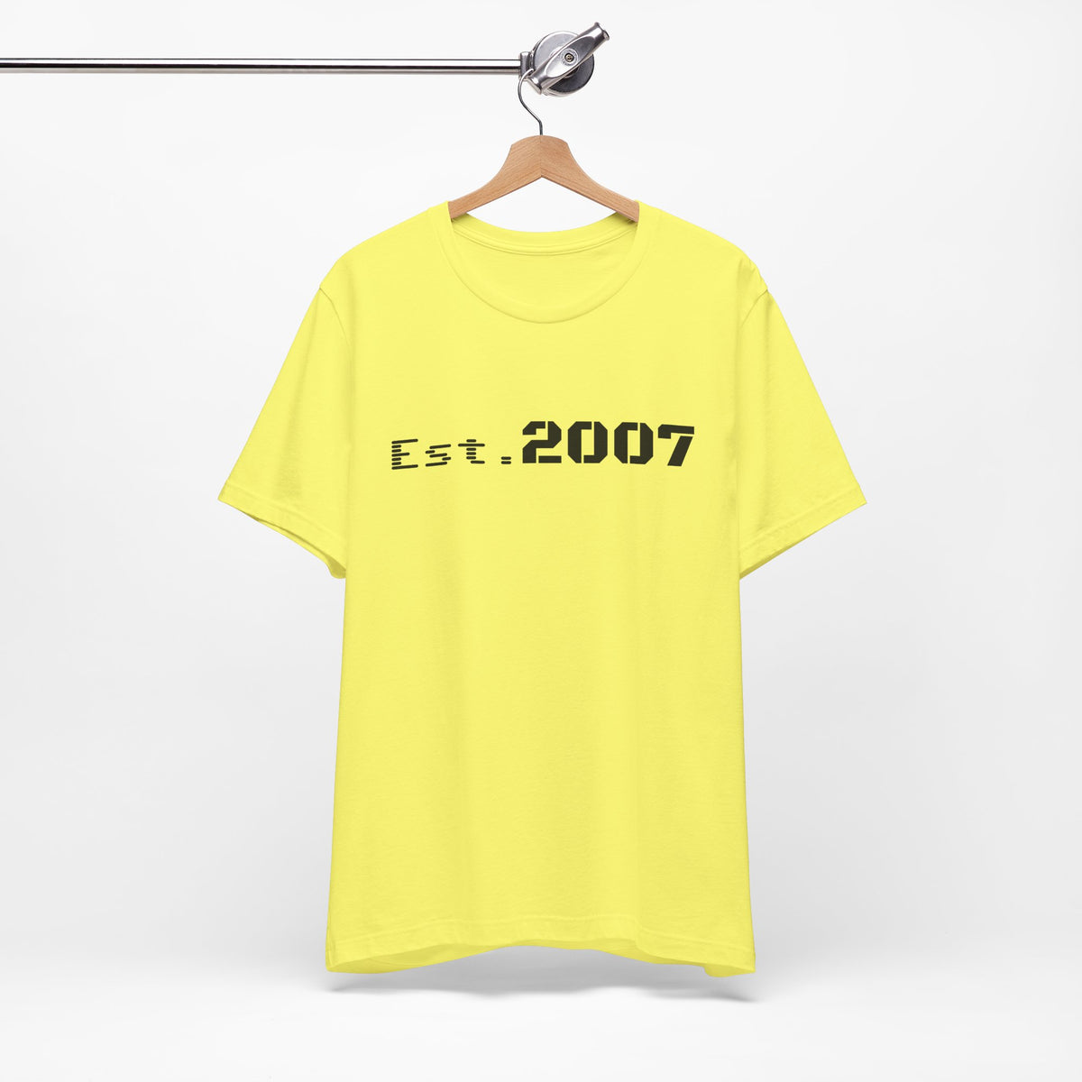 Vintage Est. 2007 T-shirt by Printify featuring a classic design with the established year printed on a comfortable cotton tee.