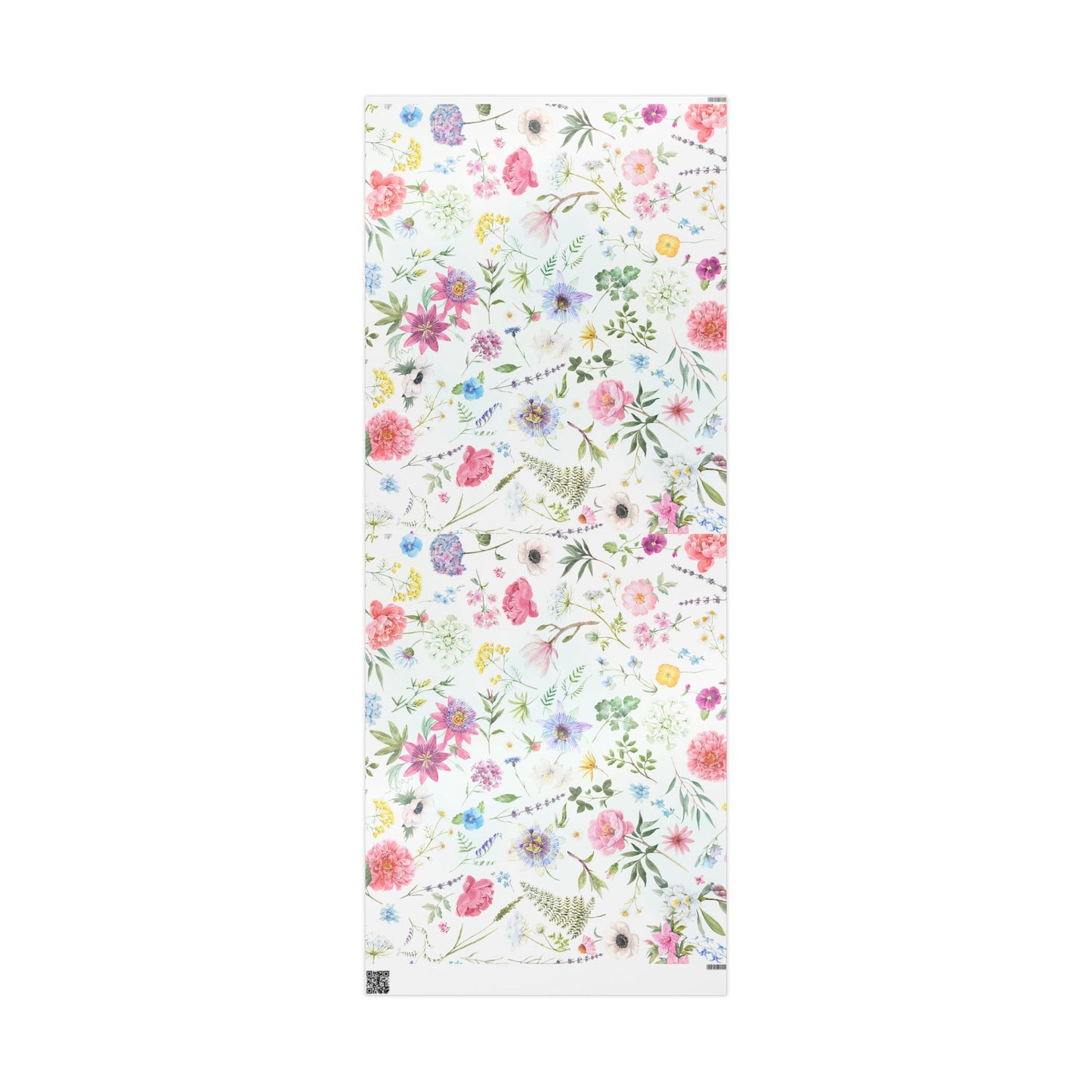 Floral Peony Wrapping Paper Roll — Watercolor Garden Gift Wrap for Mother's Day & Spring Celebrations