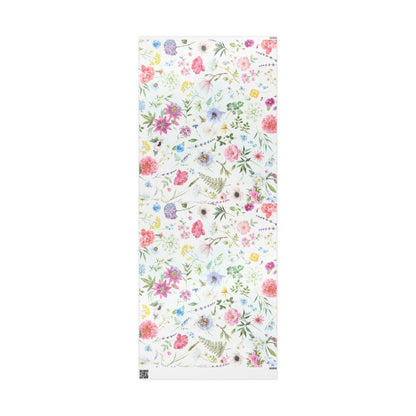 Floral Peony Wrapping Paper Roll — Watercolor Garden Gift Wrap for Mother's Day & Spring Celebrations