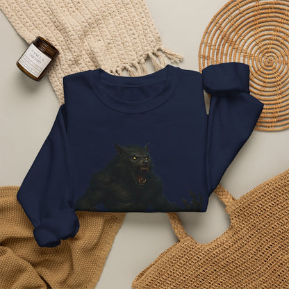 Fierce Werewolf Graphic Sweatshirt, Cozy Unisex Crewneck, Perfect for Casual Outfits, Halloween Apparel, Everyday Wear