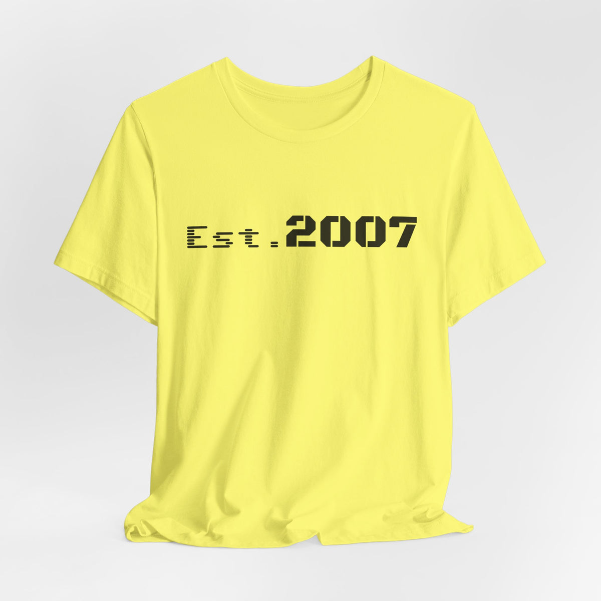 Vintage Est. 2007 T-Shirt by Printify featuring a classic design and comfortable fit, ideal for casual wear.