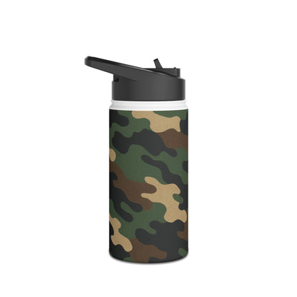Camo Stainless Steel Water Bottle — Insulated Outdoor Bottle