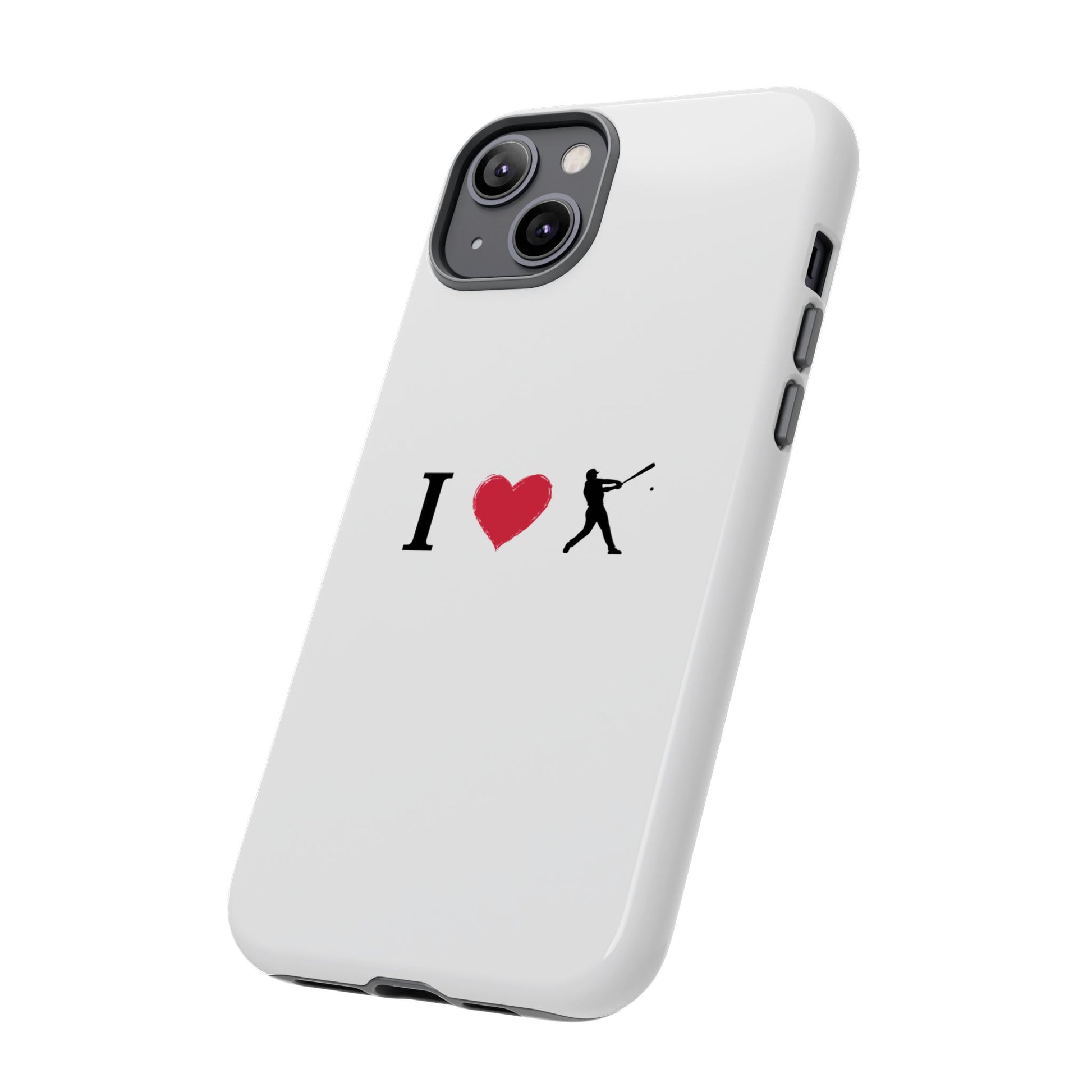 Baseball Love Phone Case, Tough Cases for Sports Lovers, i Heart Baseball Protection, Gift for Players, Cute Sports Case - TRV