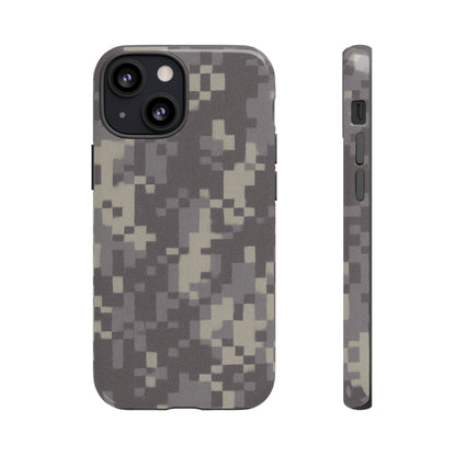 Digital camouflage tough phone case by Printify, rugged protective cover for smartphone with camo pattern and durable design.