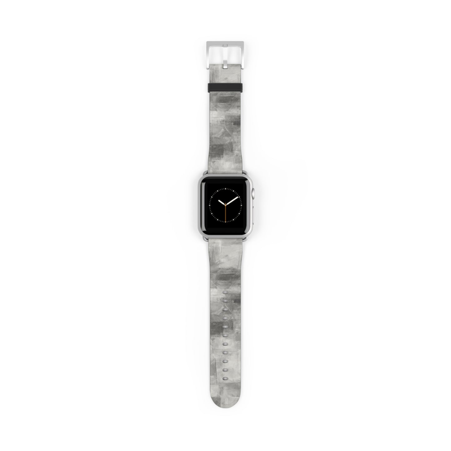 Gray watercolor camouflage Apple Watch band with neutral abstract design, made by Printify, accessory for Apple Watch.