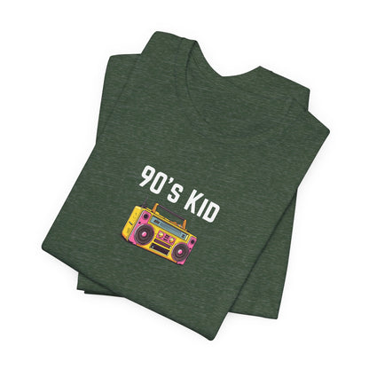 Retro Boombox Tee — 90s Kid Graphic T-Shirt