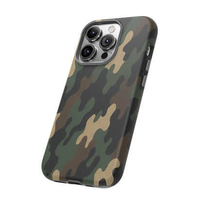 Camouflage tough phone case by Printify featuring rugged camo design for durable protection.