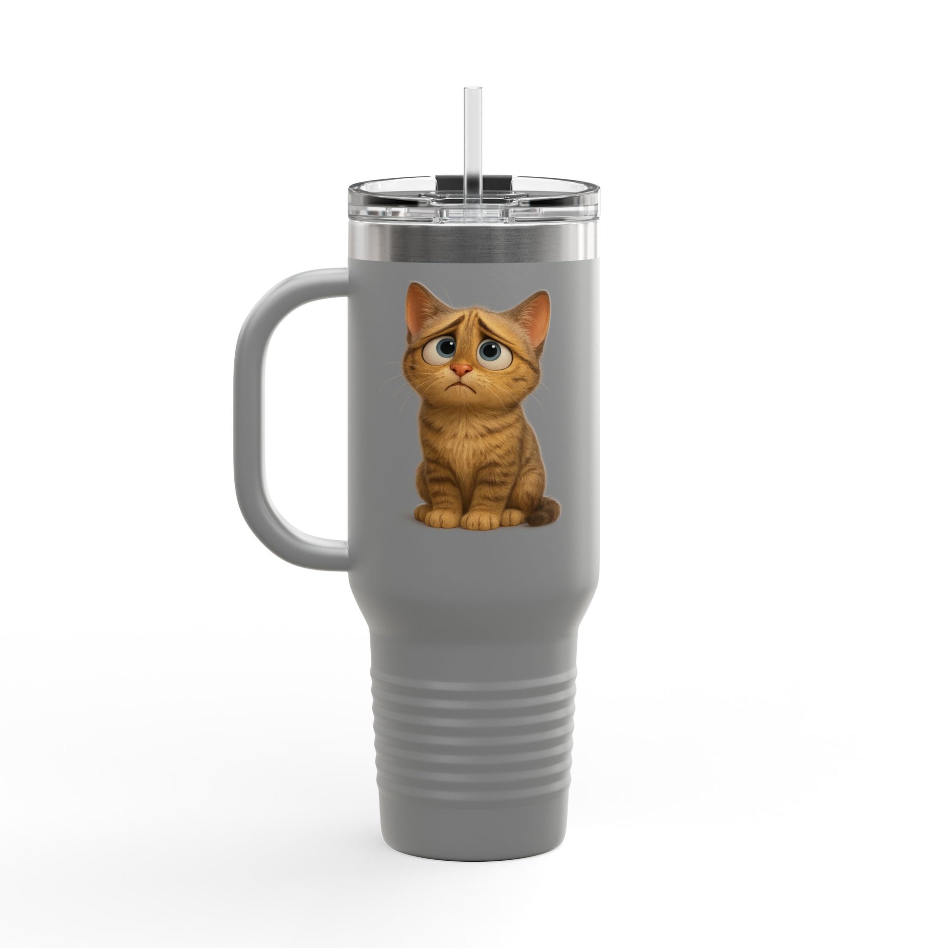 Cute Cat Insulated Travel Mug, 40oz - Perfect for Pet Lovers, Gifts for Cat Owners, Travel Accessories, Cute Drinkware, Animal Lovers - TRV