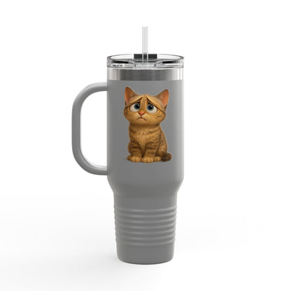 Cute Cat Insulated Travel Mug, 40oz - Perfect for Pet Lovers, Gifts for Cat Owners, Travel Accessories, Cute Drinkware, Animal Lovers - TRV