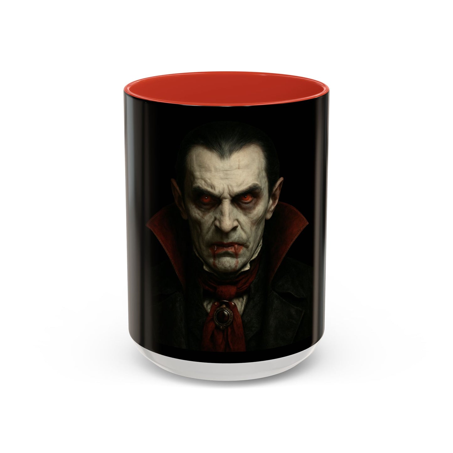 Gothic Dracula Vampire Accent Coffee Mug | Spooky Halloween Gift, Unique Home Decor, Collector's Mug, Coffee Lover's Gift - TRV