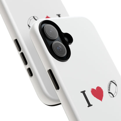 Football Love Phone Case - Tough Cases, Unique Sports Lover Gift, Personalized Cellphone Cover, Birthday Present, Sports Equipment - TRV