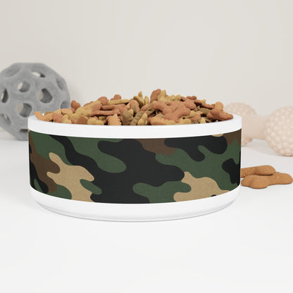 Camouflage Pet Bowl, Custom Pet Dish, Dog Bowl, Cat Bowl, Military Style Pet Dish, Unique Pet Accessories - TRV