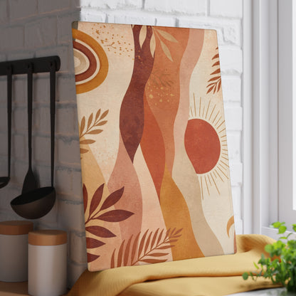 Boho Sunset Desert Waves Glass Cutting Board - view 7