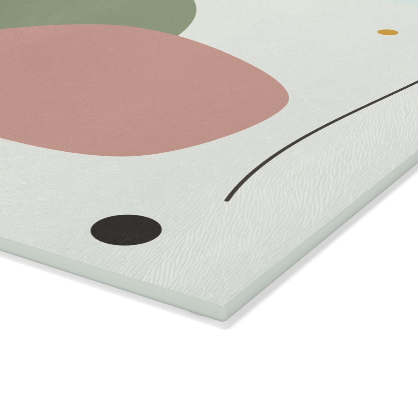 Abstract Organic Shapes Glass Cutting Board | Modern Minimal Kitchen Décor