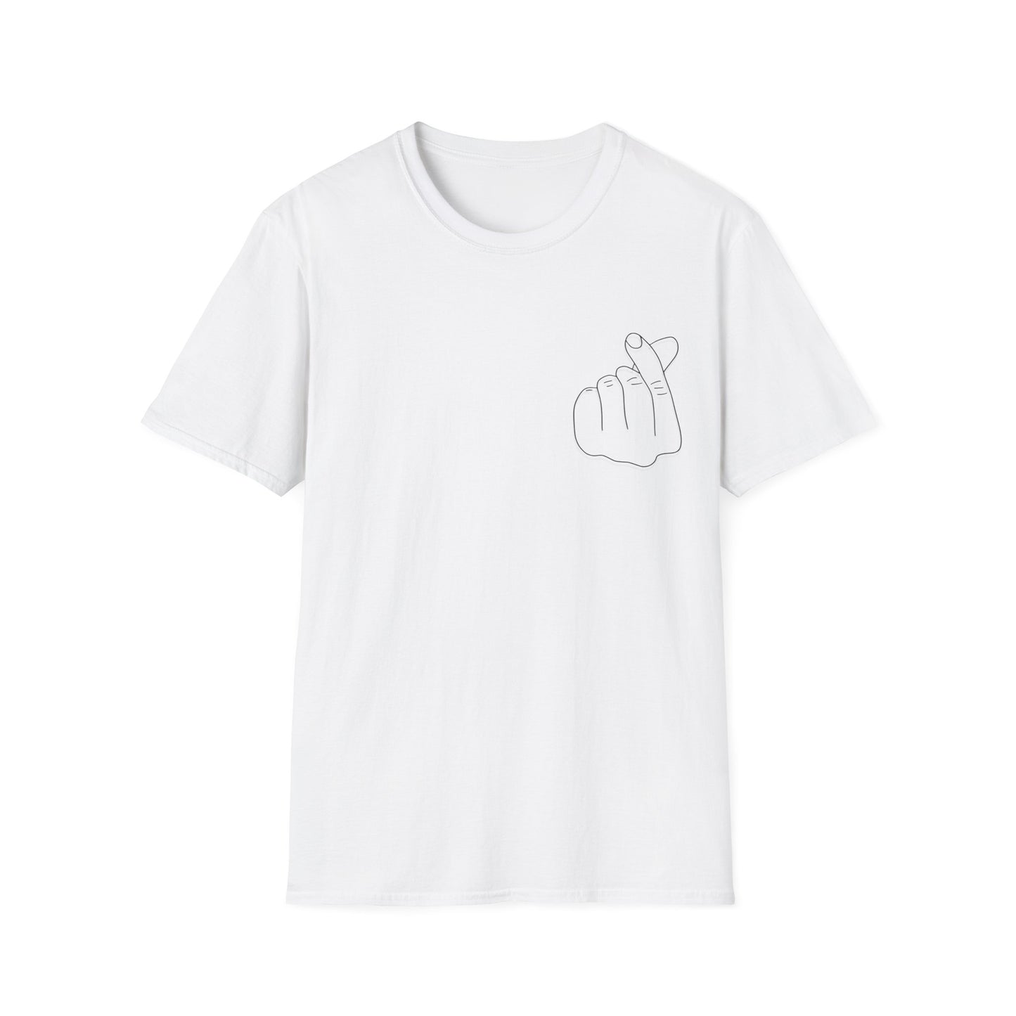 Trendy Unisex Softstyle T-Shirt with Love Hand Gesture Design