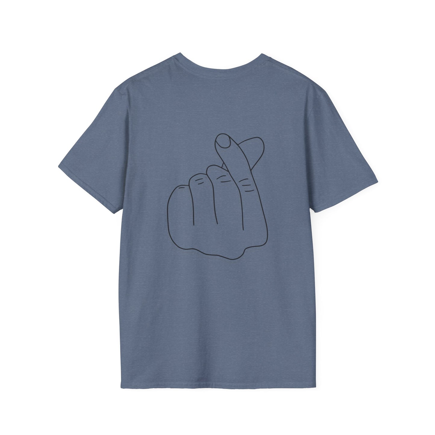 Trendy Unisex Softstyle T-Shirt with Love Hand Gesture Design