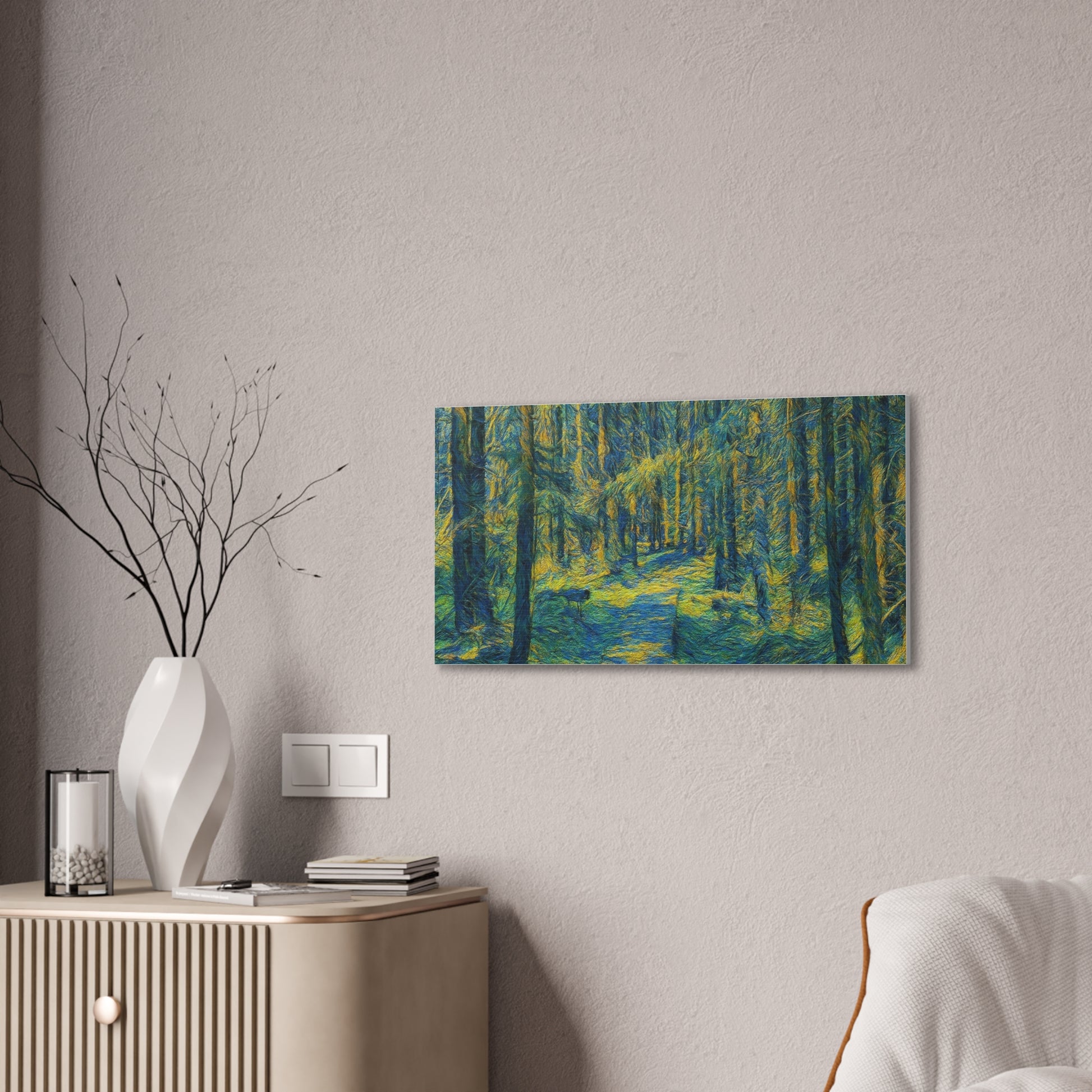 Canvas Art Print, Forest Path Painting, Nature Decor, Wall Art, Gift for Nature Lovers, Home Decor Inspiration - TRV