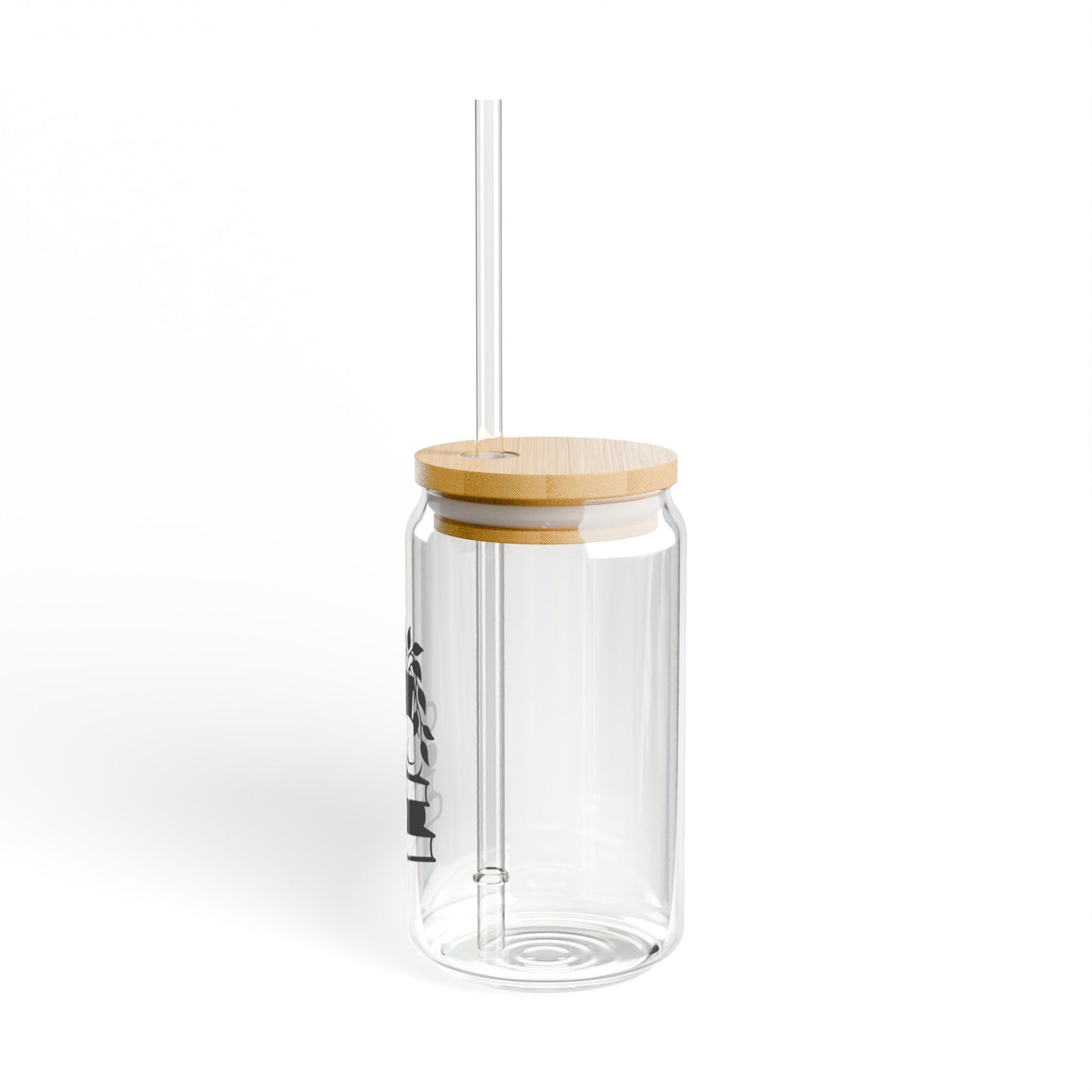 Glass Sipper Cup — Cozy Booklover Design (16oz)