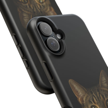 Magnetic Impact-Resistant Phone Case — Realistic Tabby Cat Portrait