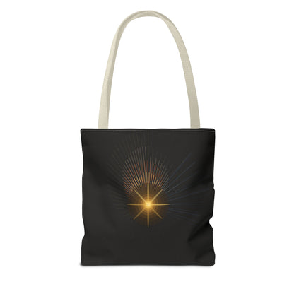 Radiant Starburst Tote Bag | Golden Light Celestial Design - TRV